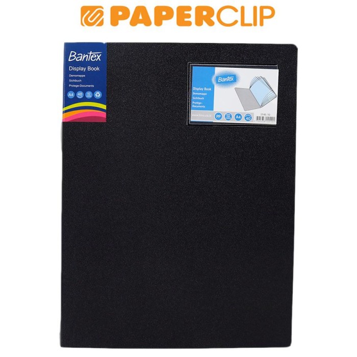 

Terlaris Display Books / Clear Holder Bantex 3145 A4/40 10 Black