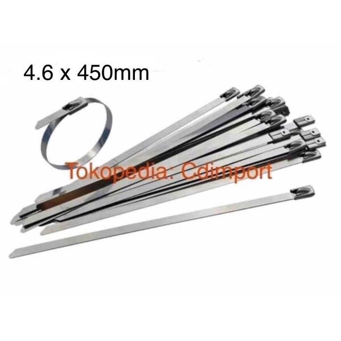 

Bestseller Stainless Cable Ties - Kabel Tis Stainless 4.6 X 450 Mm 45 Cm - 100Pcs