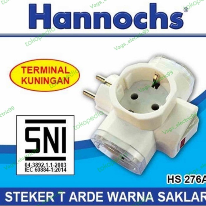 Hannochs steker T arde sakelar HS 276A terminal kuningan
