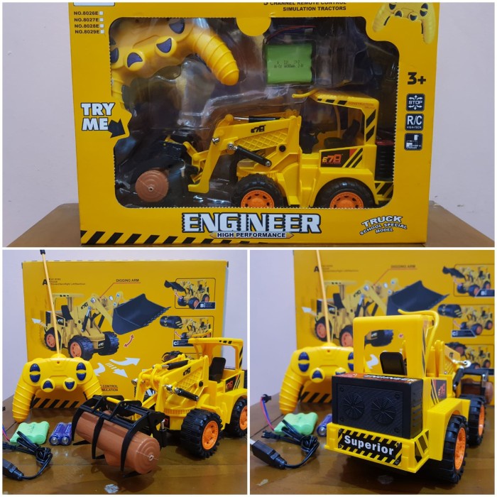 RC Mobil Forklift Traktor Buldozer - Mainan Remote Control Buldozer