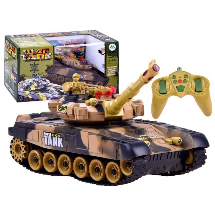 MAINAN RC TANK BAJA KENDARAAN PERANG 2.4G REMOTE CONTROL WAR TANK 9993