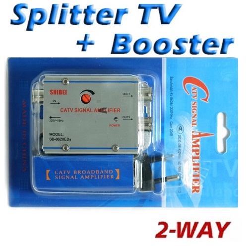 Bestseller Splitter Tv Dvr Kabel Tv 2 Way + Booster