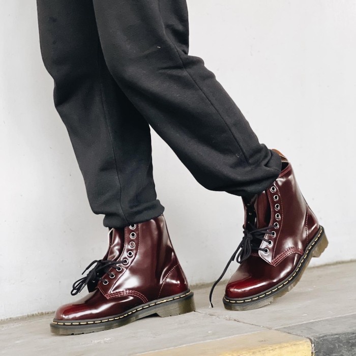 Terlaris Dr Martens 1460 Vegan Cherry Red Docmart Solovair