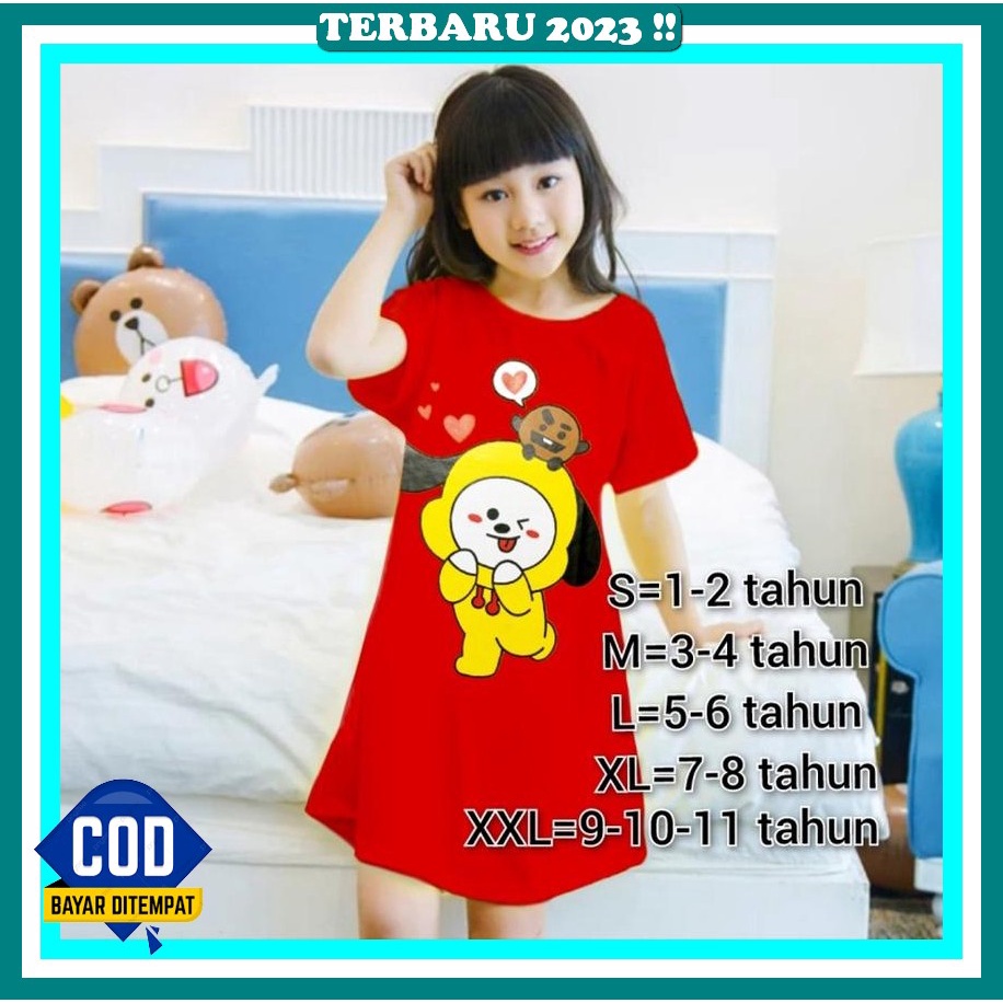 Dress Anak Perempuan Baju Anak Perempuan. Ara Dress Daster Anak Perempuan Umur 1-11 Tahun/Dress Anak
