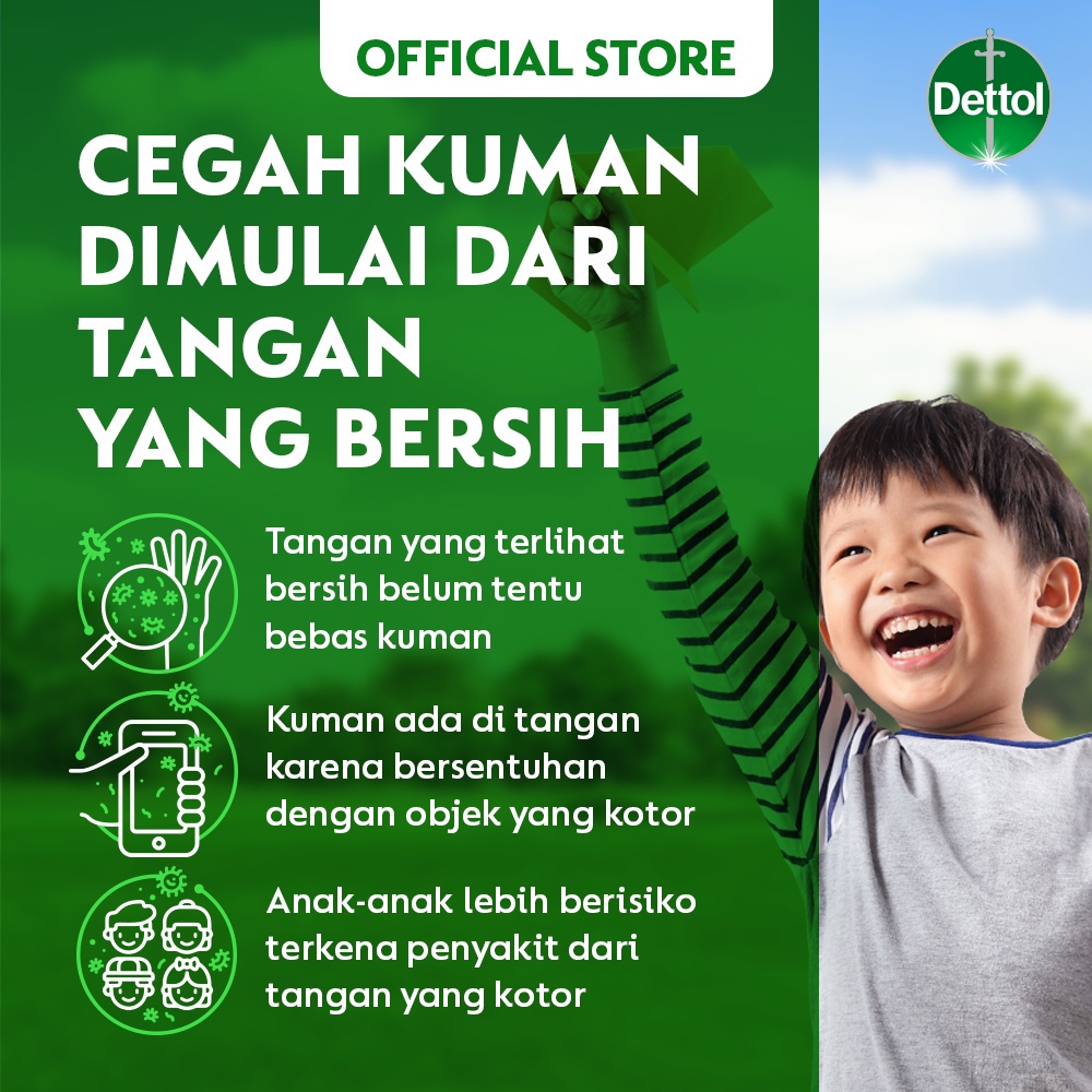 Dettol Sabun Tangan Anti Bakteri Skincare 200 gr Refill