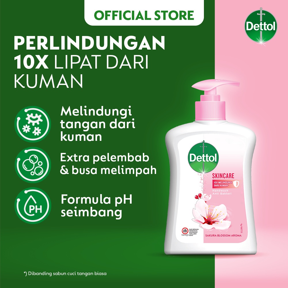 Dettol Sabun Tangan Anti Bakteri Skincare 200 gr Refill