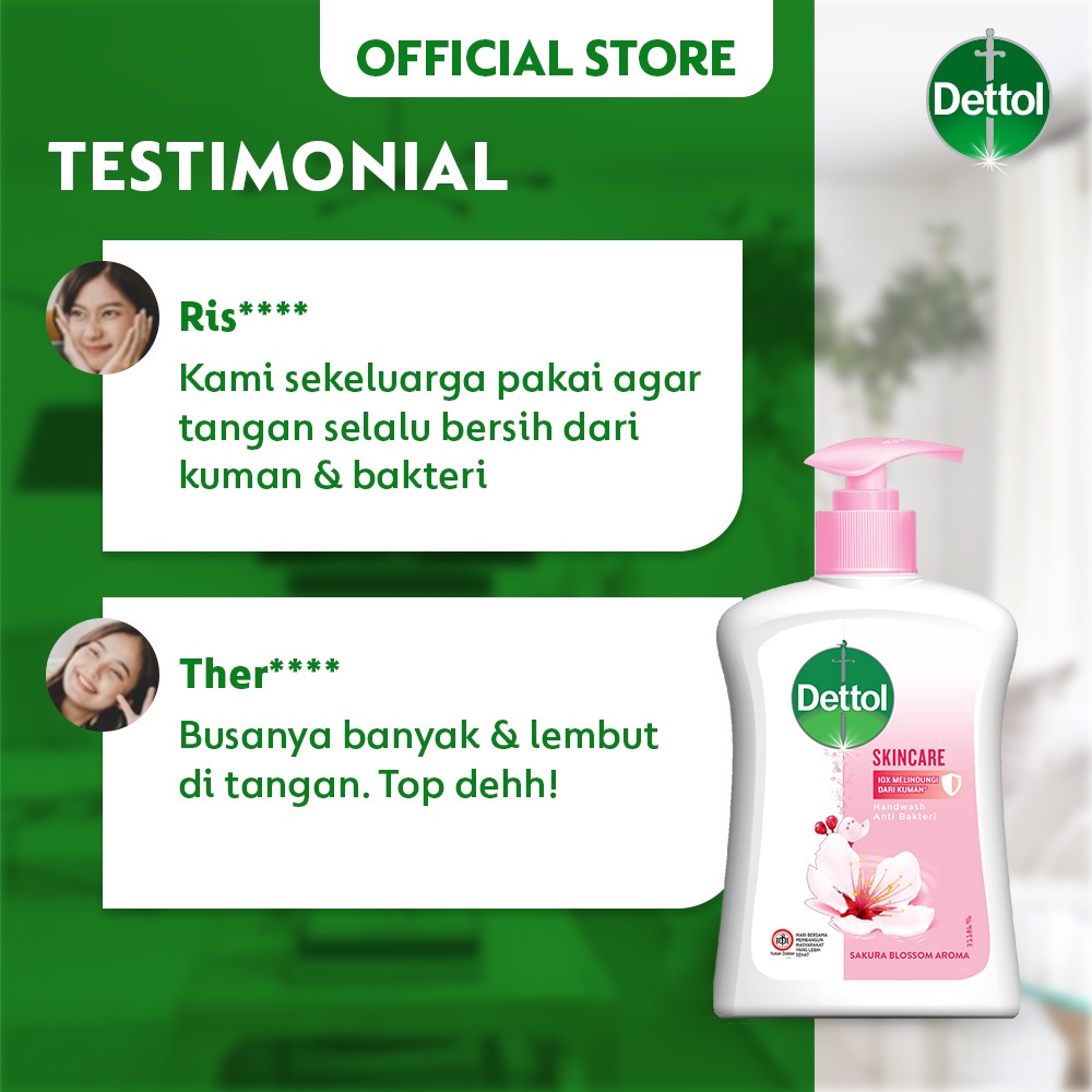 Dettol Sabun Tangan Anti Bakteri Skincare 200 gr Refill