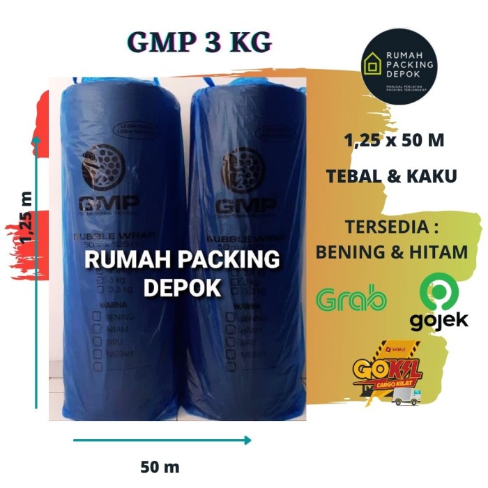 

Bestseller Bubble Wrap Roll Murah Gmp Hitam 1,25 X 50 M