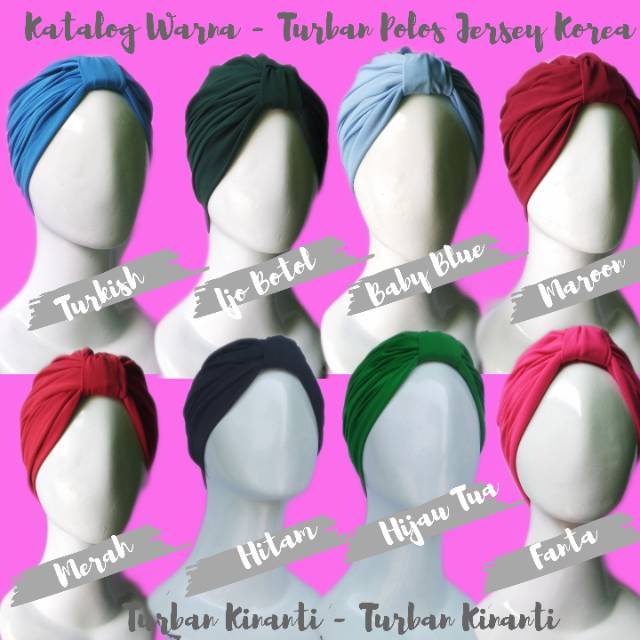 Ready Sto - Cod - Turban Instan Polos Jersey Korea / Turban /Turban Instan - Part 1