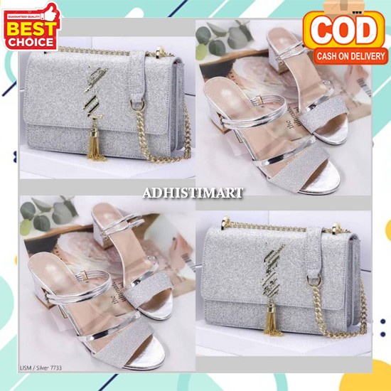 High Heels Wnita Korean Style Hak Kaca Sandal Kaca Anak Cewek Sendal Pesta Wanita Import Terbaru Hel