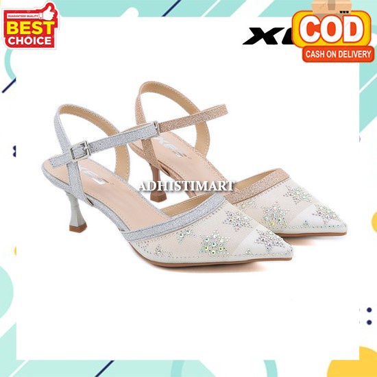 Art. X9211 Piolita Store Hils Wanita Hak Kaca Silang Hils Terbaru Kekinian Hils Terlaris Sandal Heel
