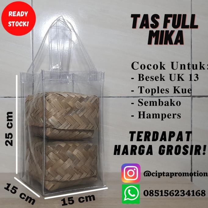 

Tas Mika Transparant, Tas Toples Kue Kering, Tas Hampers, Goodiebag