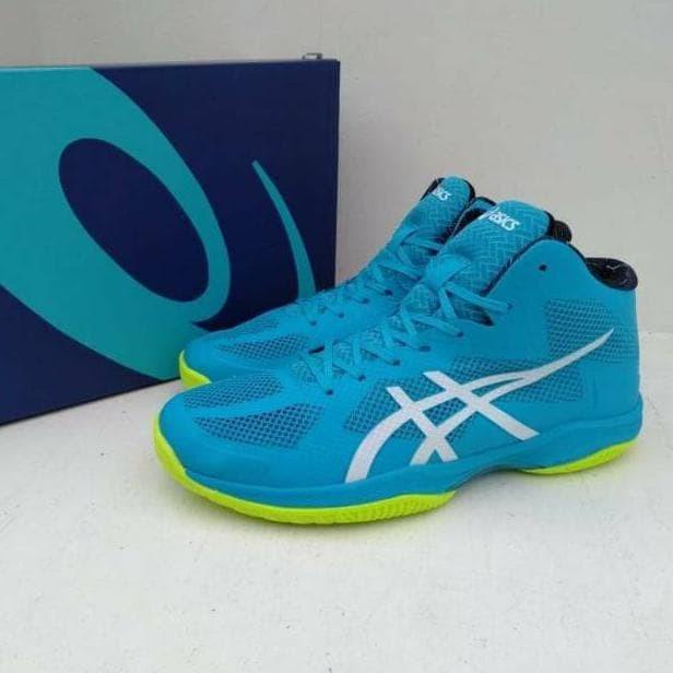 NEW SEPATU OLAHRAGA VOLLY ASICS GEL V-SWIFF FF MT BIRU HIJAU