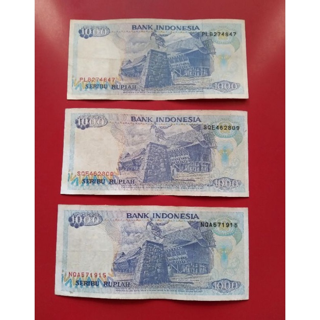 Uang Kertas Kuno 1000 rupiah LOMPAT BATU