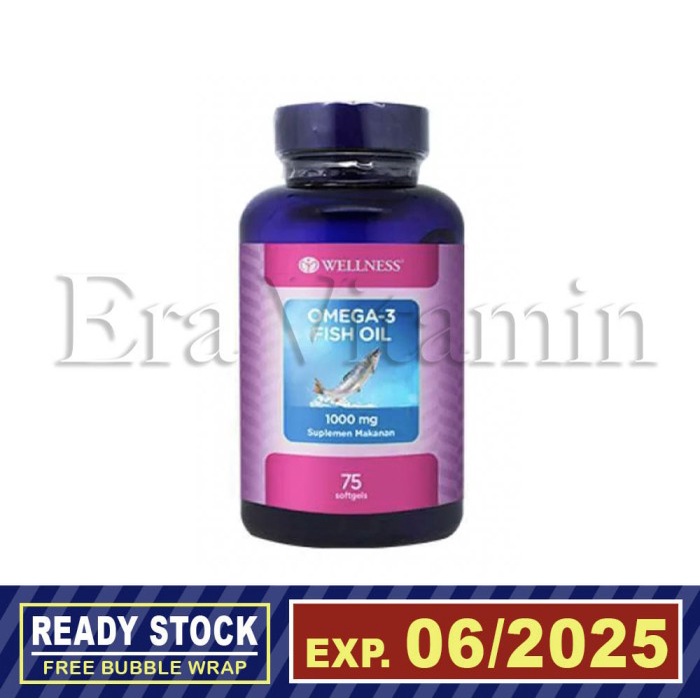 WELLNESS OMEGA 3 FISH OIL 1000MG 375 SOFTGELL