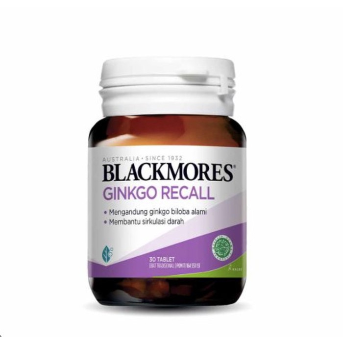 BLACKMORES GINKGO / GINKO / GINGKO BILOBA RECALL - VITAMIN OTAK & MATA