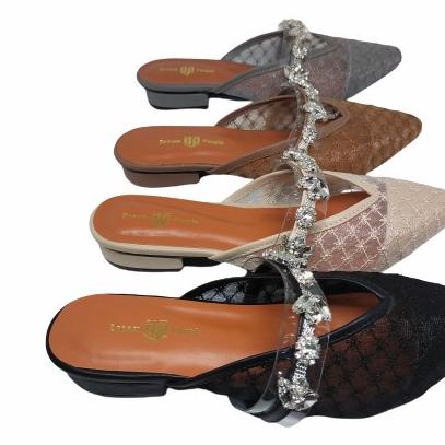 flatshoes wanita sandal selop brokat terri dream people sendal pesta
