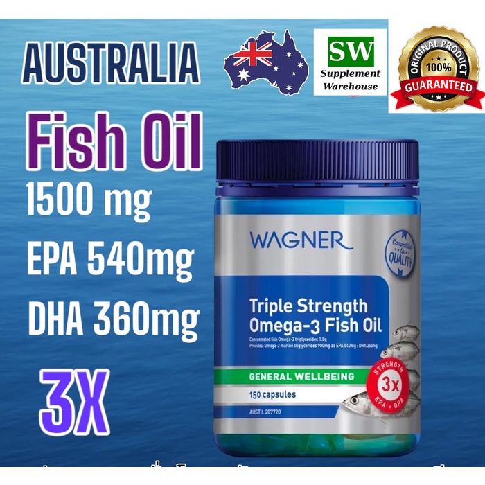 WAGNER TRIPLE STRENGTH OMEGA-3 FISH OIL 150 CAPSULES