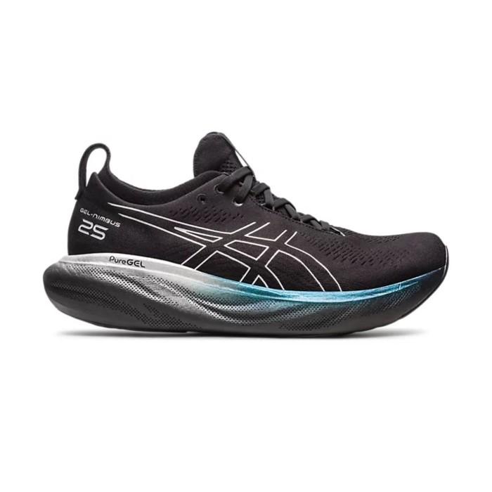 SEPATU ASICS GEL-NIMBUS 25 RUNNING BLACK SILVE UNISEX SHOES ORIGINAL