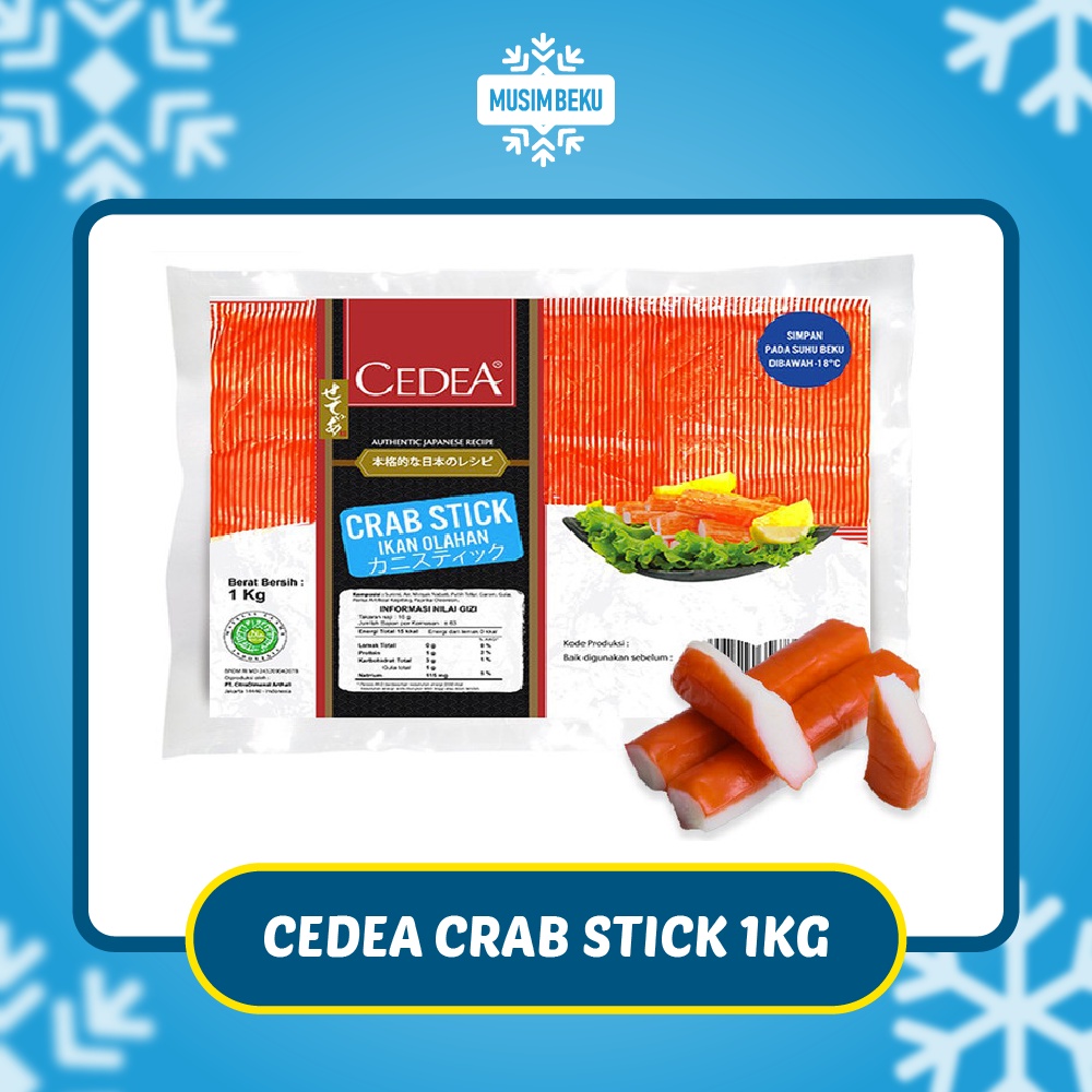 

Cedea Crab Stick 1Kg Kepiting Shabu Steamboat Halal Premium