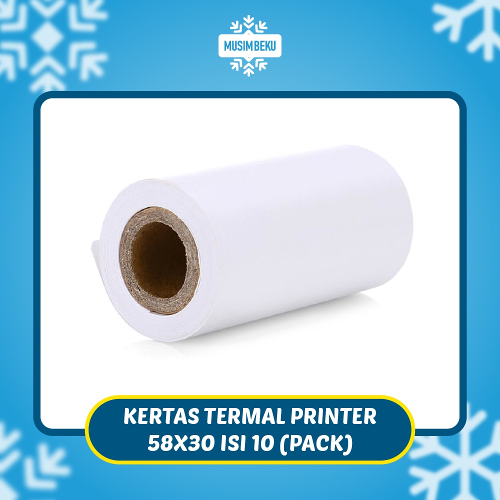 

Kertas Termal Thermal Kasir Printer Ukuran 58X30 Isi 10 Pcs