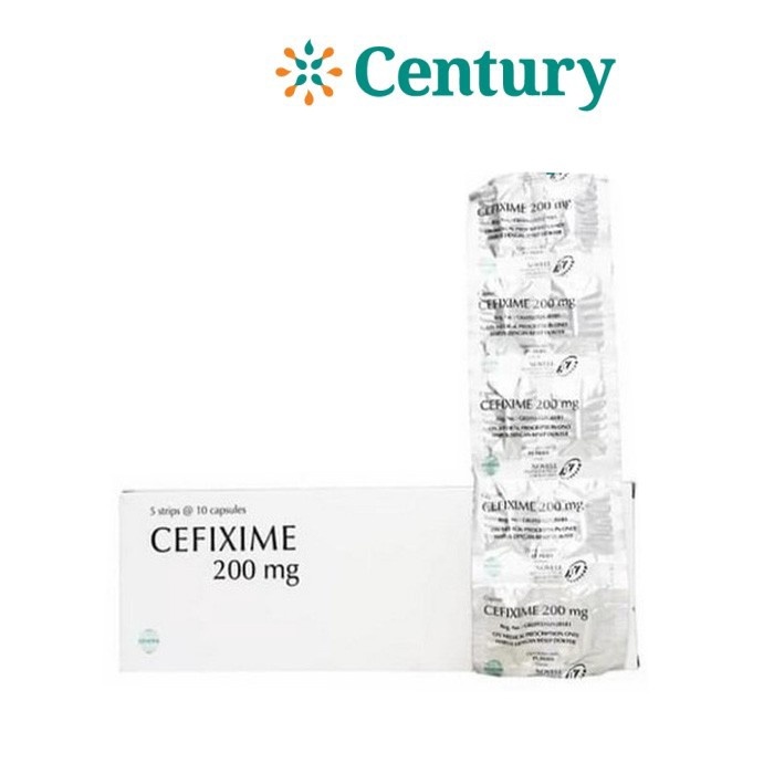 Cefixime Trihydrate 200 mg 1 Strip Isi 10 Tablet / Obat Antibiotik