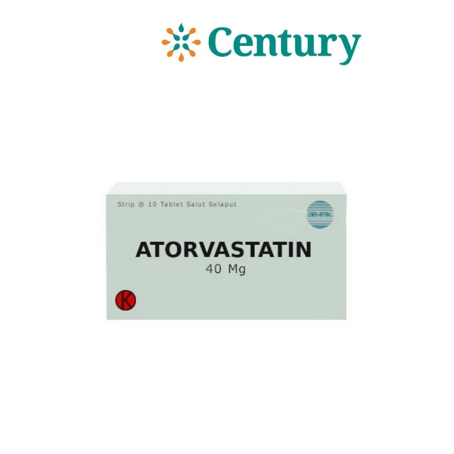 ATORVASTATIN 40 MG 1 STRIP ISI 10 TAB / OBAT KOLESTROL / PENURUN KOLESTROL