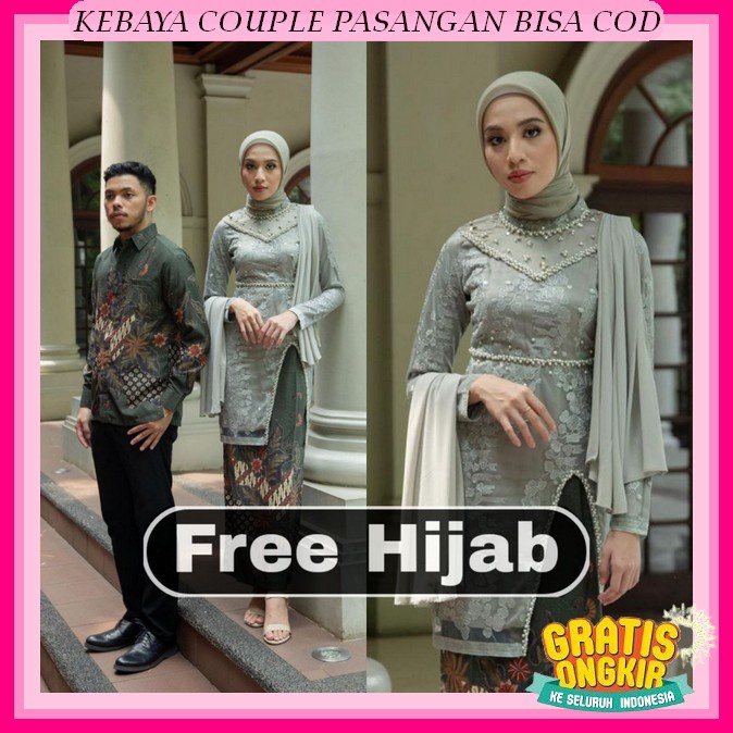 Baju Kondangan Wanita Kekinian Remaja Set Cople Kekinian Kebaya Couple Pasangan Terbaru 2023 Cuple B