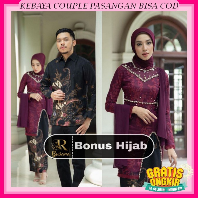 Batik Couple Kebaya Lamaran Modern Kebaya Wisuda Lamaran Baju Tunangan Batik Brukat Baju Couple Kond