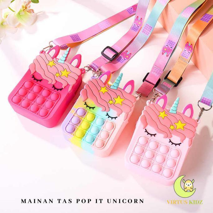 MAINAN TERBARU MAINAN POP IT TAS UNICORN / TAS POP UNICORN / FIDGET