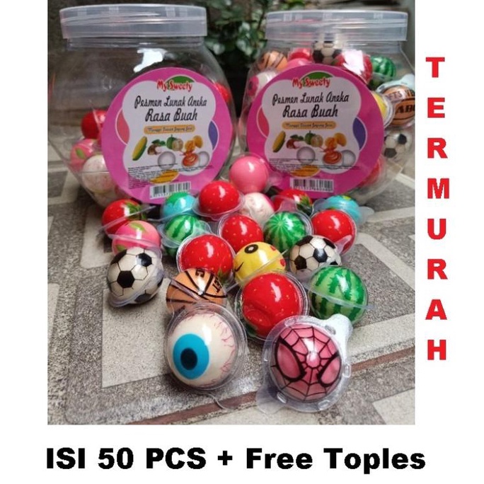 

Permen Jelly Lunak Permen Import Korea 100% Halal isi 50pcs FreeToples