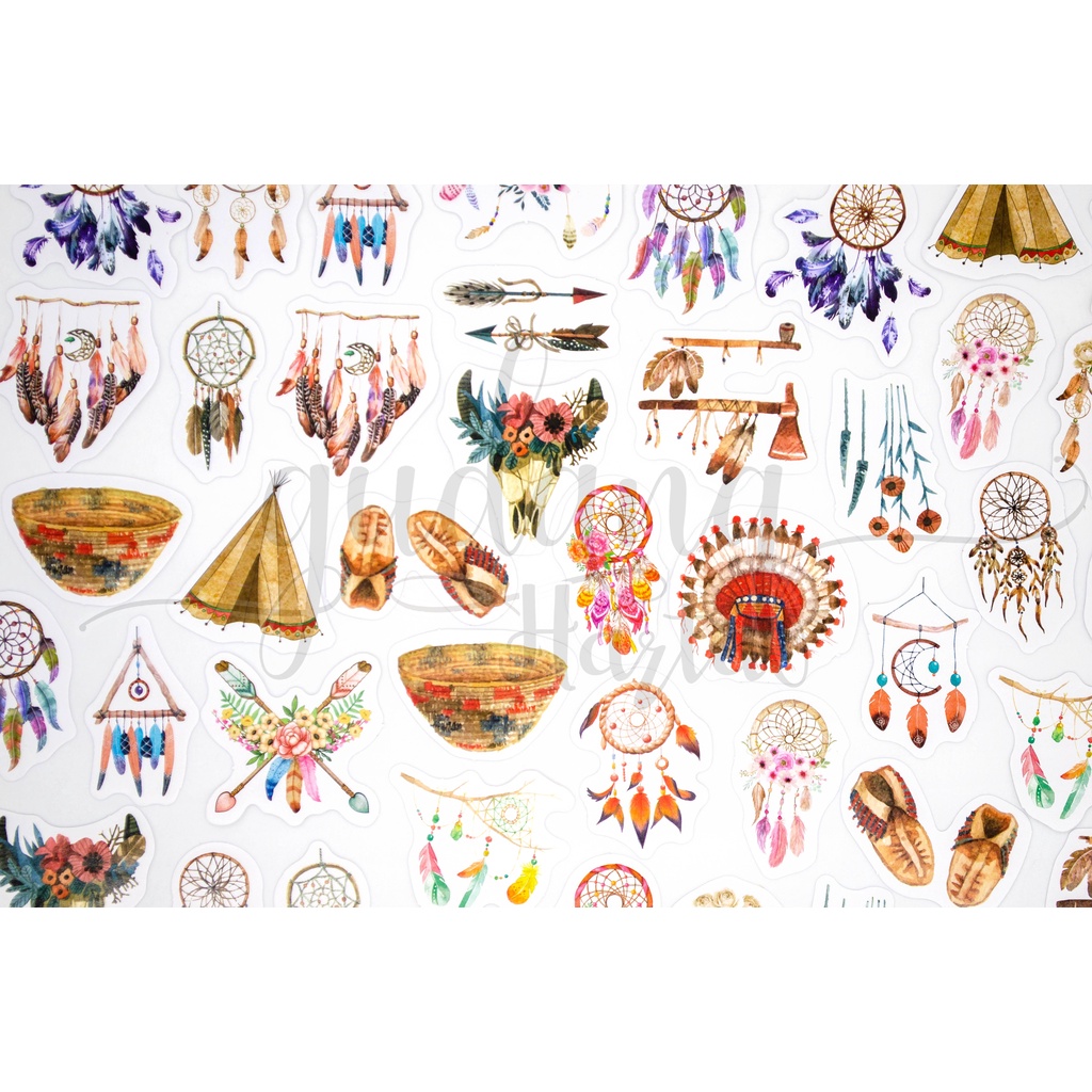 

Stiker Dream Catcher Sticker Motif Lonceng Bunga DIY Scrapbook 303764