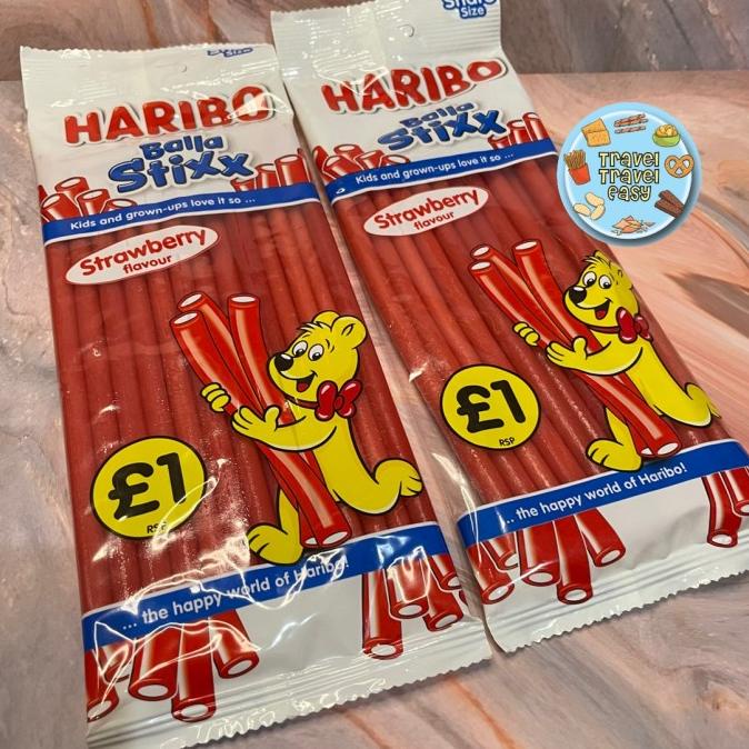 

Haribo Balla Stixx Strawberry 140gr Permen Viral Import Unik