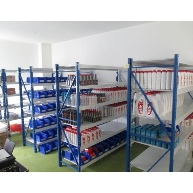 Rak Gudang Sparepart . Rak Komponen . Rak Penyimpanan Container Box