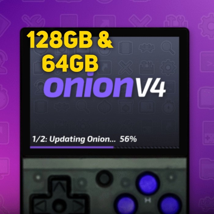 Onion Os Miyoo Mini + Plus Garlic Micro Sd 64Gb Aja, Bkn Anbernic Bestseller