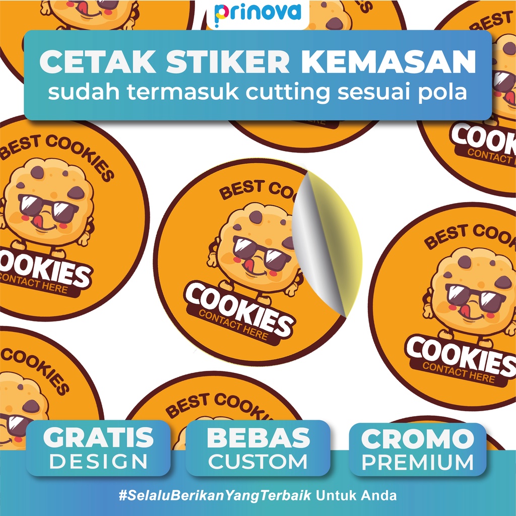 

Stiker Label Logo Kemasan Custom / Sticker Label Cutting Kemasas / Stiker Murah