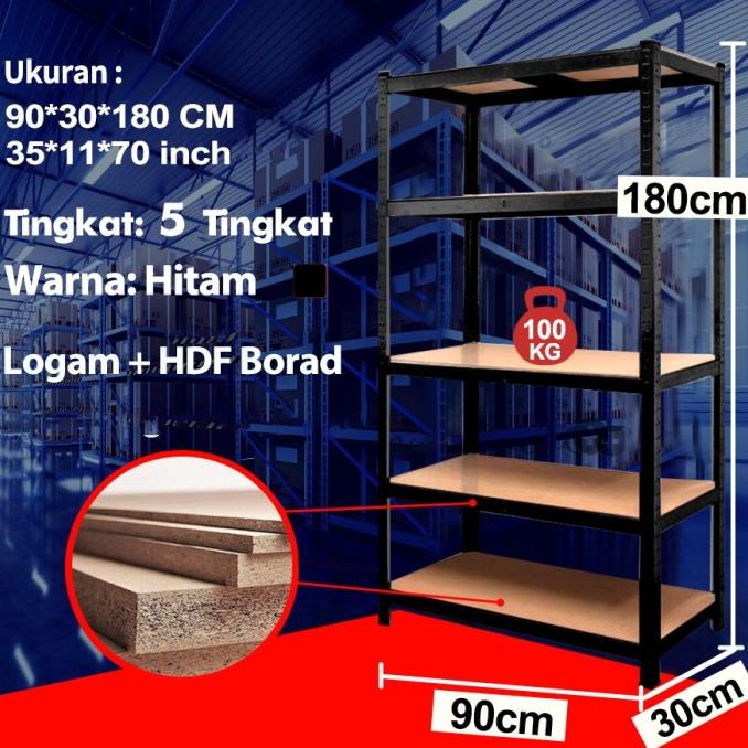 Rak Besi Susun Rak Aquarium Rak Gudang 5Susun Besi Siku Rak Barang