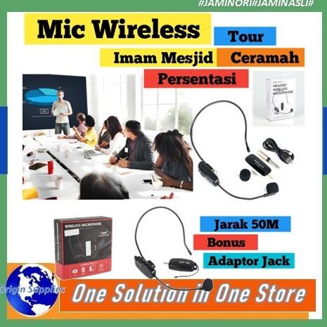 Microphone Mic Clip On Wireless 2.4Ghz Prank Vlog Untuk Ampli Dslr Hp Original
