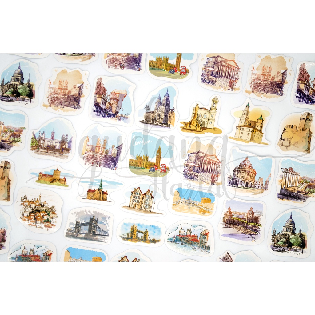 

Stiker City Painting Sticker Motif Lukisan Unik DIY Scrapbook GH 303767