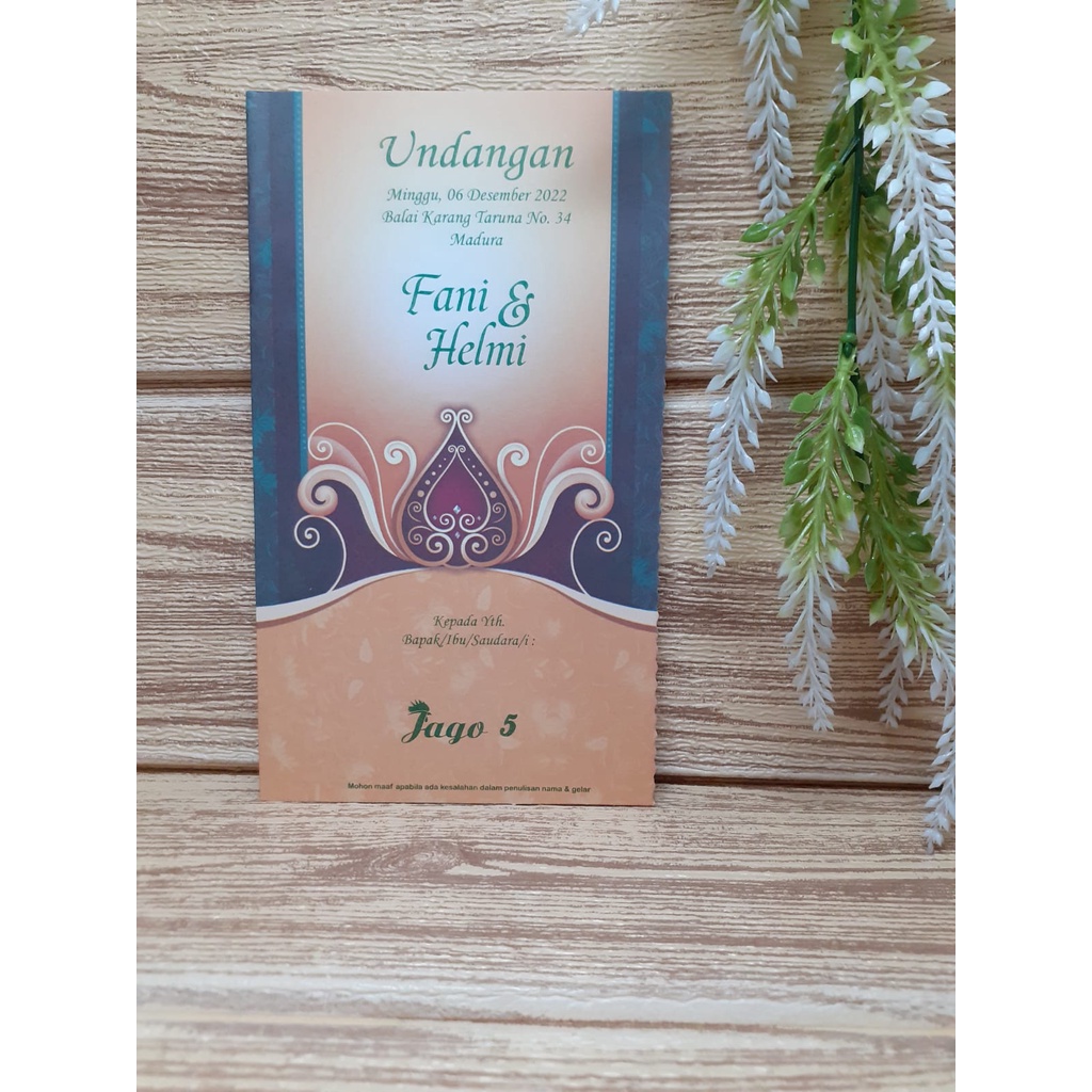 Blangko Undangan Jago 5 Murah