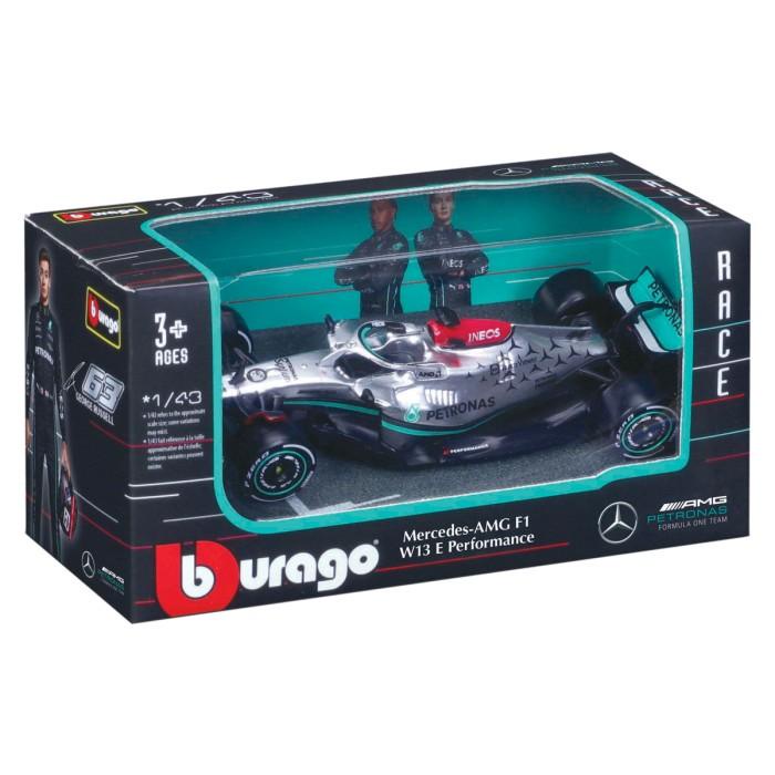 Diecast Mobil Formula 1 Mercedes Amg F1 W13 2022 Bburago F1 Skala 1:43