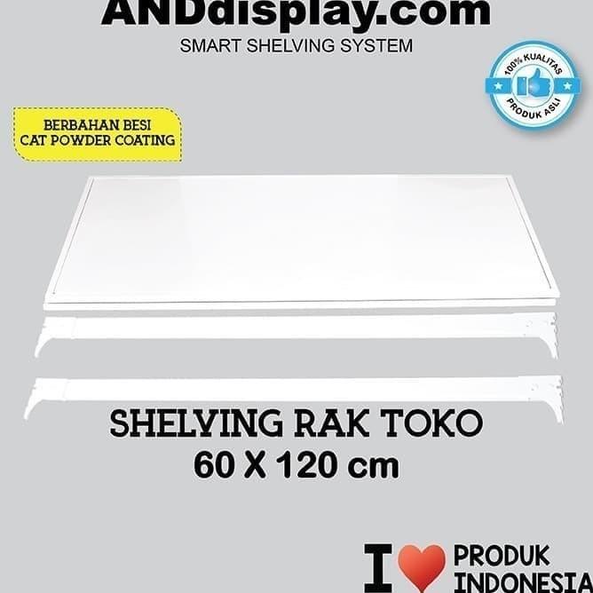 Ambalan Rak Gudang Besi Boltless L. 60 X P.120 Cm Shelving Anddisplay