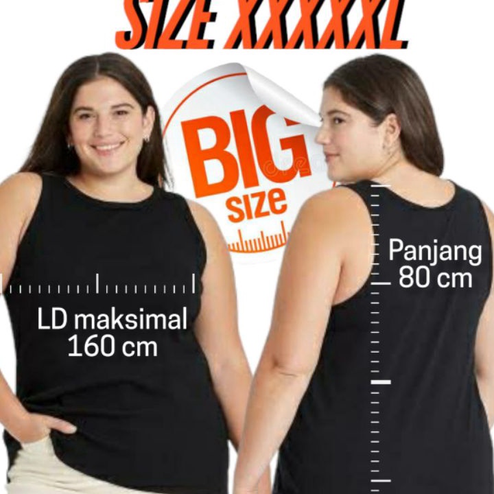 Baru Tangtop Super Jumbo Wanita Tali Besar Tali Kecil.