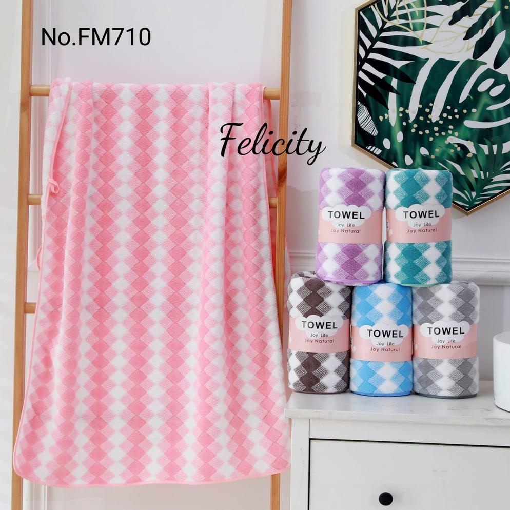 Bisa Cod Jh Handuk Microfiber Uk 70X140 Motif Felicity Termurah Bisa Cod