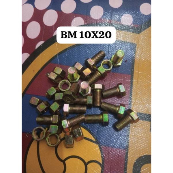 baut mur 10X 20 baut mur buat sepeda motor