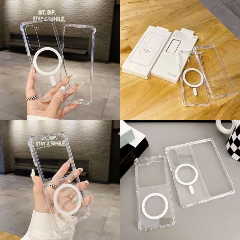 SAMSUNG Z FLIP 3 CLEAR CASE MAGSAFE ANTI CRACK SAMSUNG Z FLIP 3