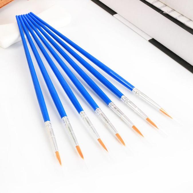 

[ GROSIR ] Kuas lukis 50pcs grosir / Kuas / Nylon Round Flat Brush Tip
