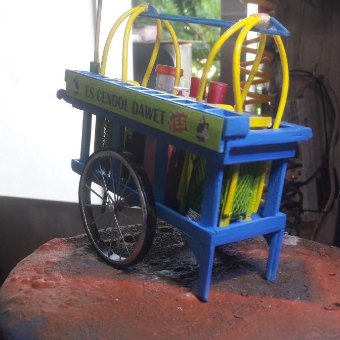 Miniatur Gerobak Cendol Dawet Skala 1:12