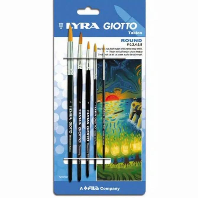 

Lyra Giotto Brush Art Round Set Kuas Lukis Runcing Set ORIGINAL