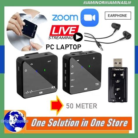 Microphone Mic Clip On Wireless Usb Pc Zoom Laptop 50Meter Laptop Original